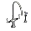 Rubinet Two Handle Single Hole Kitchen Set with Hand Spray Satin Nickel