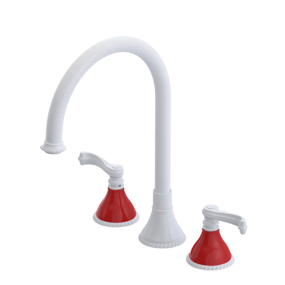 Rubinet Widespread Kitchen Set White