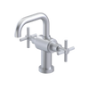Rubinet Single Hole Dual Handle Lav. Set. (less drain) Satin Chrome