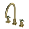 Rubinet Widespread Kitchen Set Natural Brass
