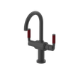 Rubinet Single Hole Dual Handle Lav. Set. (less drain) Matt Black