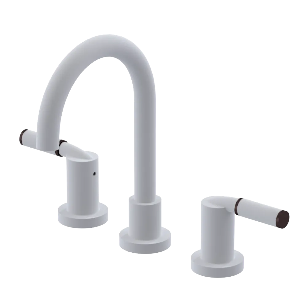 Rubinet Widespread Lav set (less drain) Matt White