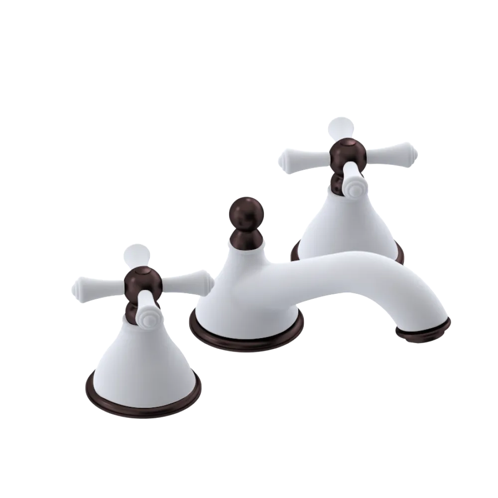 Rubinet Widespread Lav. Set. (less drain) Matt White