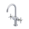 Rubinet Single Hole Dual Handle Lav. Set with LaSalle Spout (less drain) Satin Chrome