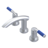 Rubinet Widespread Lav. Set. (less drain) Satin Chrome