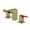 Rubinet Widespread Lav. Set. (less drain) Natural Brass