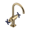 Rubinet Single Hole Dual Handle Lav. Set. (less drain) Gold