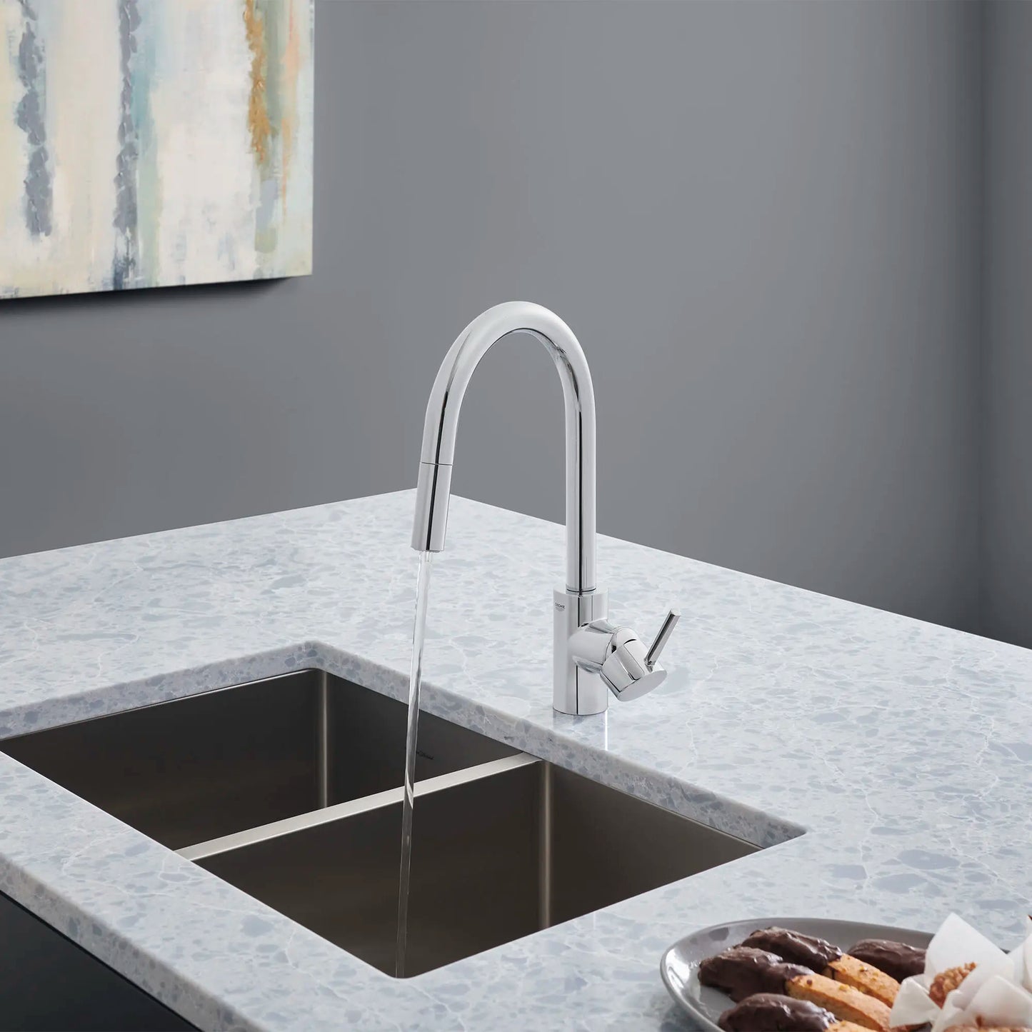 CONCETTO Single-Handle Pull Down Kitchen Faucet Dual Spray 5.7 L/mi