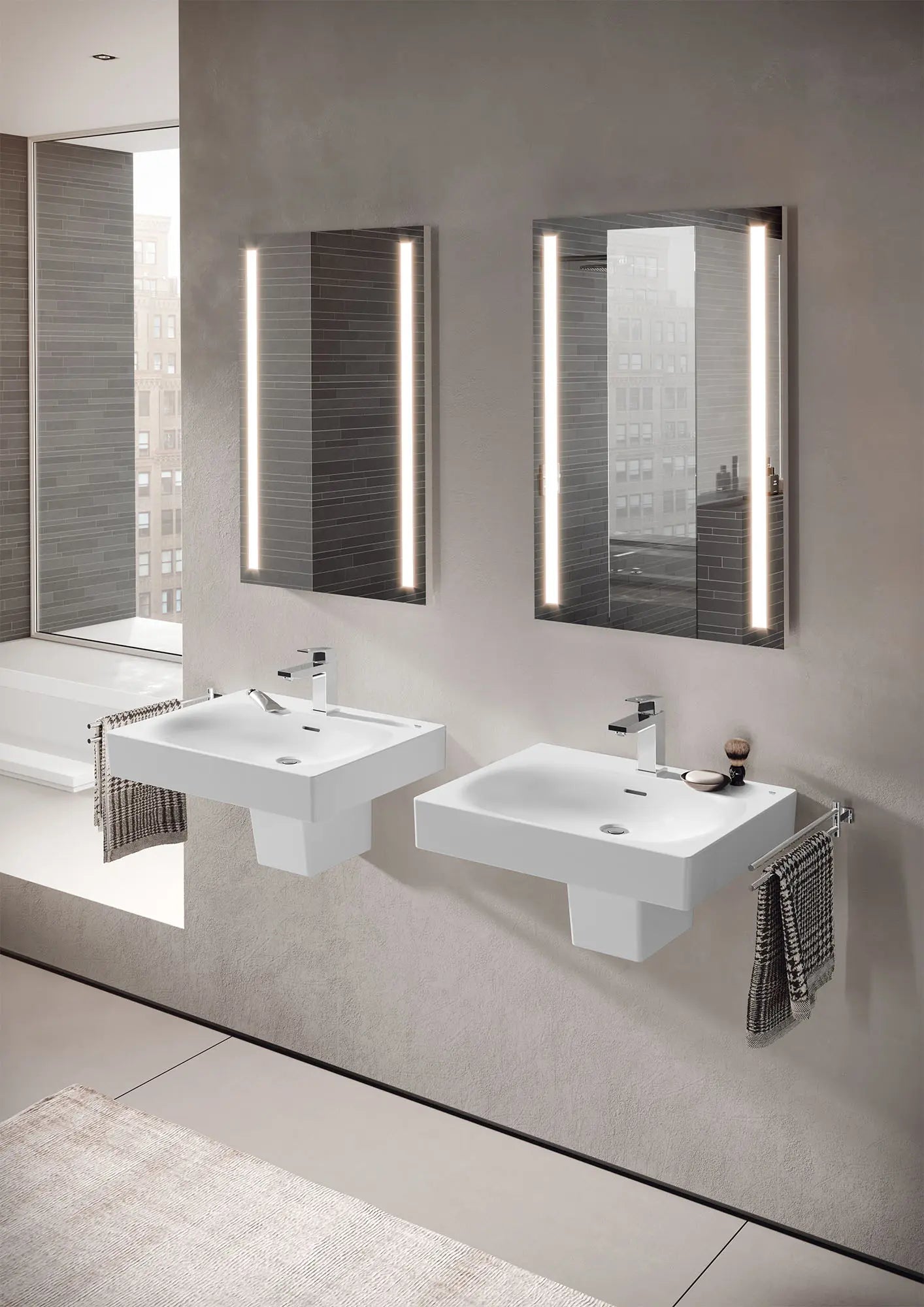 Grohe EUROCUBE® Wall Mount 24” Bathroom Sink, 1-Hole