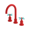 Rubinet Widespread Lav. Set. (less drain) Red