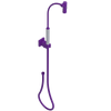 Rubinet Hand Held Shower Bidet with Extended Reach & Dual Function Spray Including Wall Bracket with Supply & Hose (Square) Purple Haze