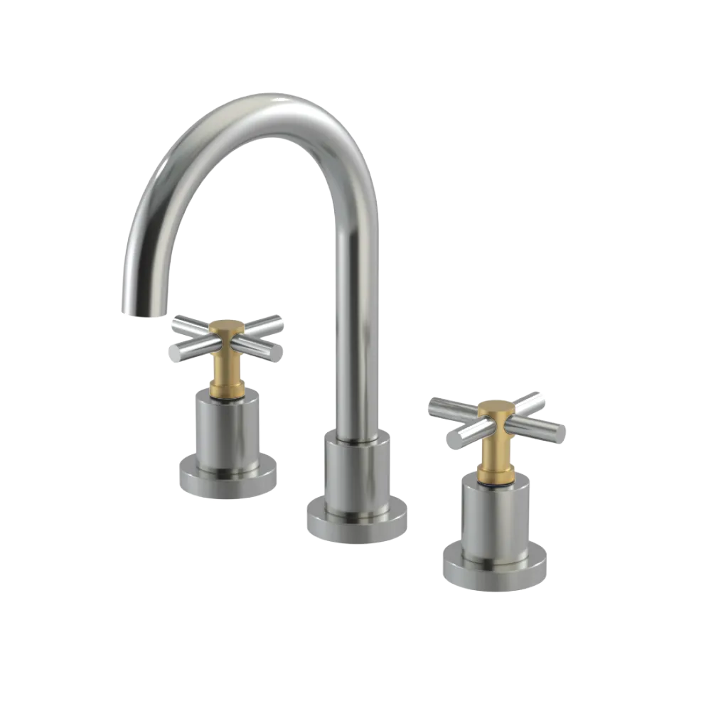 Rubinet Widespread Lav. Set. (less drain) Satin Nickel