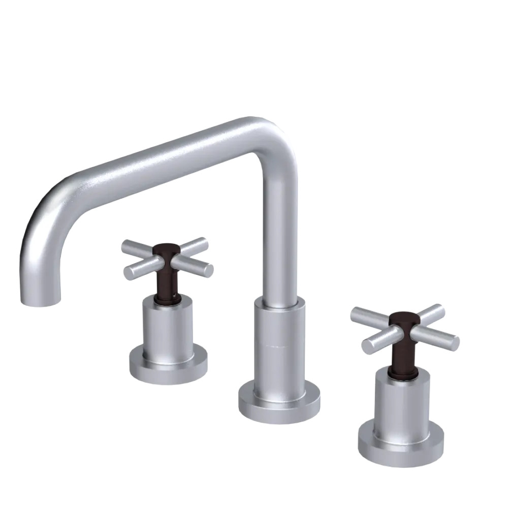 Rubinet Widespread Kitchen Set Satin Chrome