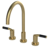Rubinet Widespread Kitchen Set Satin Brass