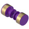 Rubinet Shower Door Knob (set) Purple Haze