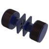 Rubinet Shower Door Knob (set) Midnight Blue