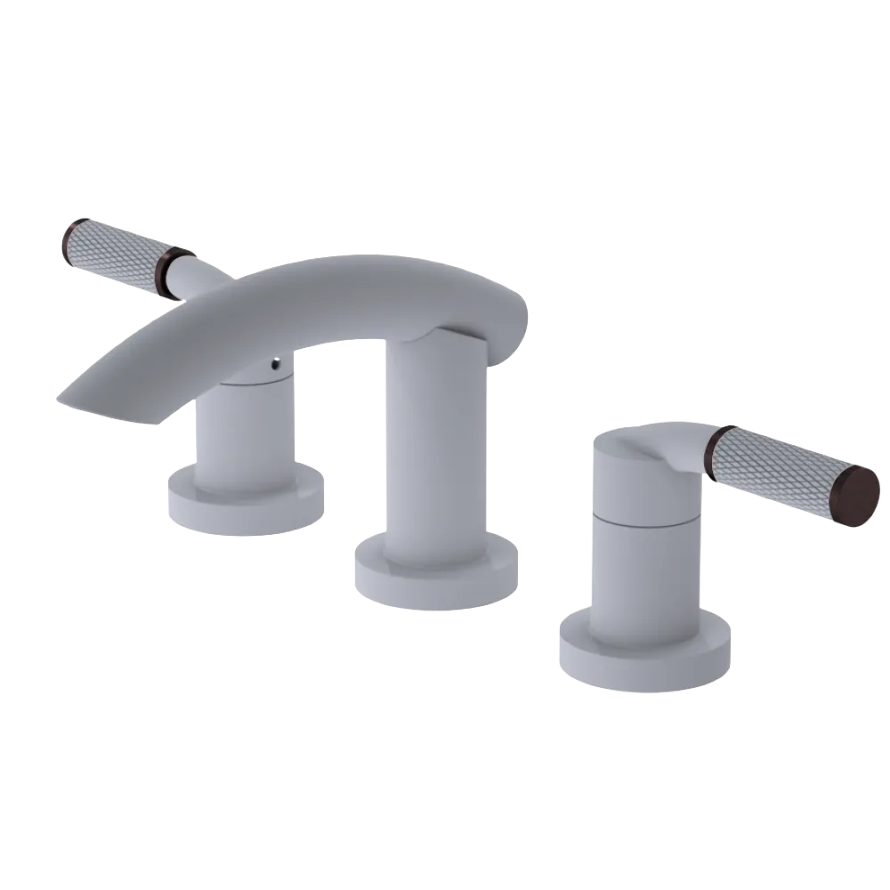 Rubinet Widespread Lav. Set. (less drain) Matt White