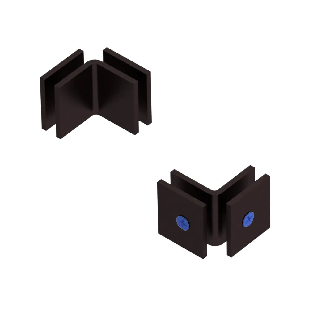 Rubinet 90 Glass to Glass Open Face Oil Rubbed Bronze