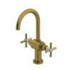 Rubinet Single Hole Dual Handle Lav. Set with LaSalle Spout (less drain) Antique Brass Matt