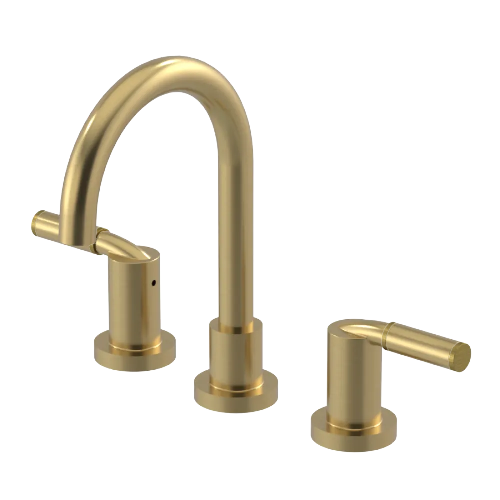 Rubinet Widespread Lav set (less drain) Satin Brass