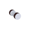 Rubinet Shower Door Knob (set) Matt White