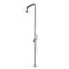 Rubinet Pressure Balance Outdoor Shower with Hand Held Shower & 10" Shower Head - 304 Stainless Steel Chrome