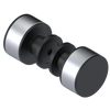 Rubinet Shower Door Knob (set) Matt Black