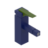 Rubinet Single Control Bidet Fitting (less drain) Midnight Blue