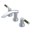 Rubinet Widespread Lav. Set. (less drain) Satin Chrome