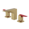 Rubinet Widespread Lav. Set. (less drain) Satin Brass