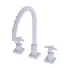 Rubinet Widespread Kitchen Set Matt White