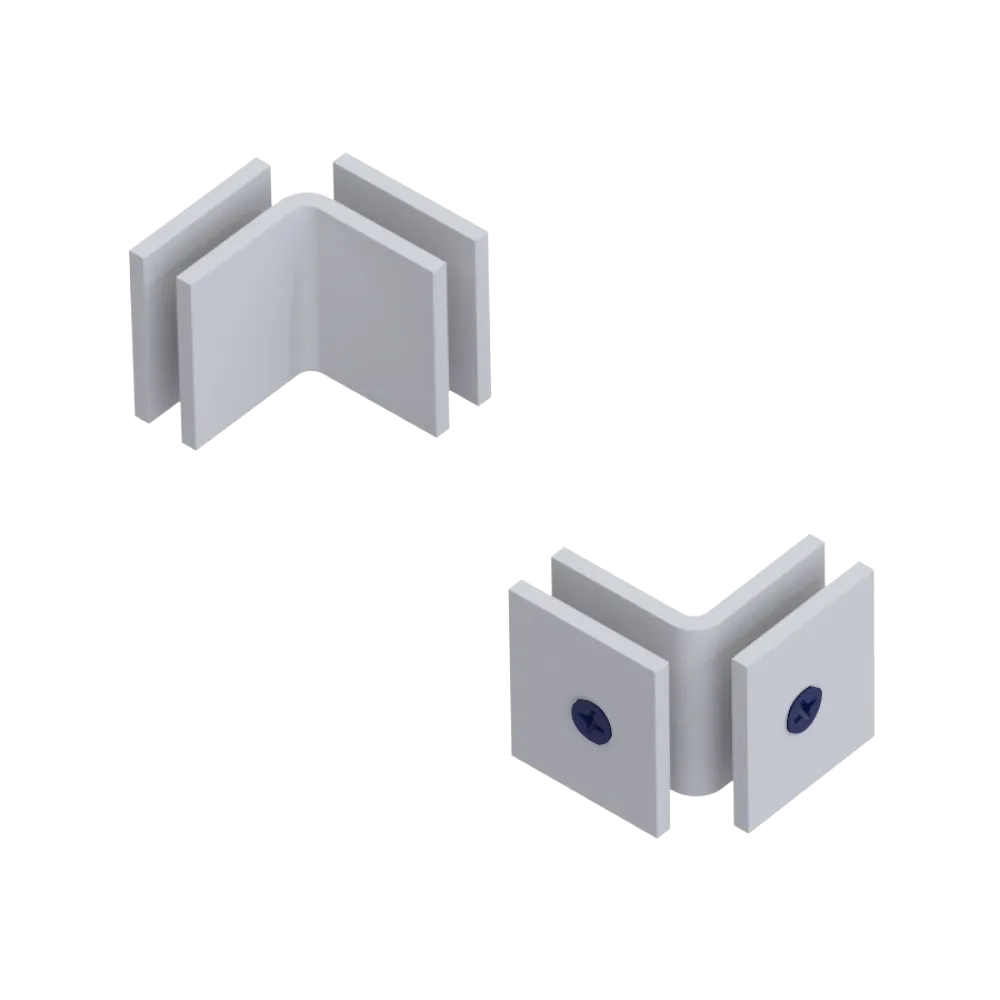 Rubinet 90 Glass to Glass Open Face Matt White