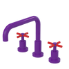 Rubinet Widespread Kitchen Set Purple Haze