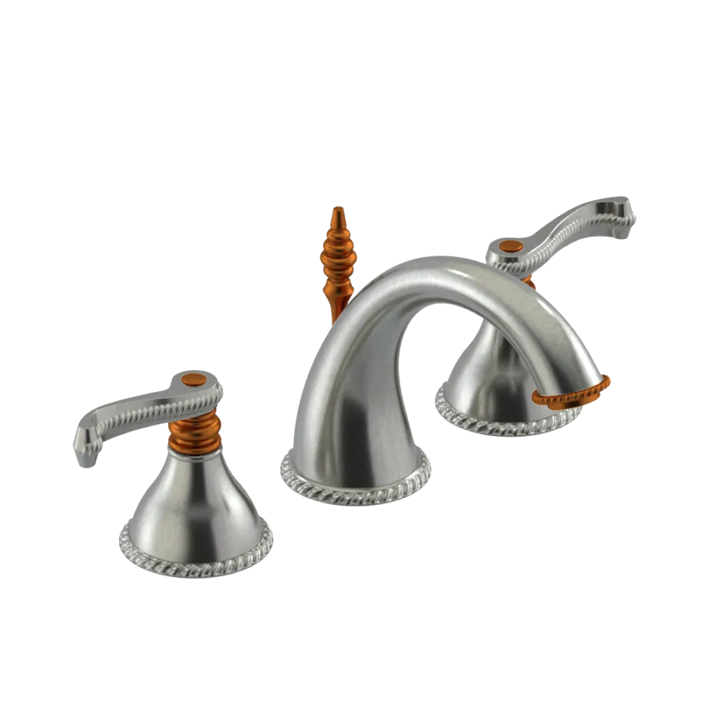 Rubinet Widespread Lav. Set. (less drain) Satin Nickel