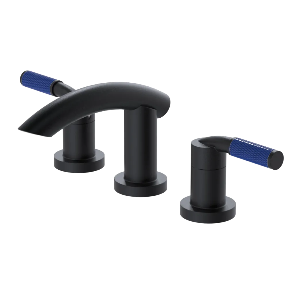 Rubinet Widespread Lav. Set. (less drain) Matt Black