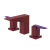 Rubinet Widespread Lav. Set. (less drain) Maroon