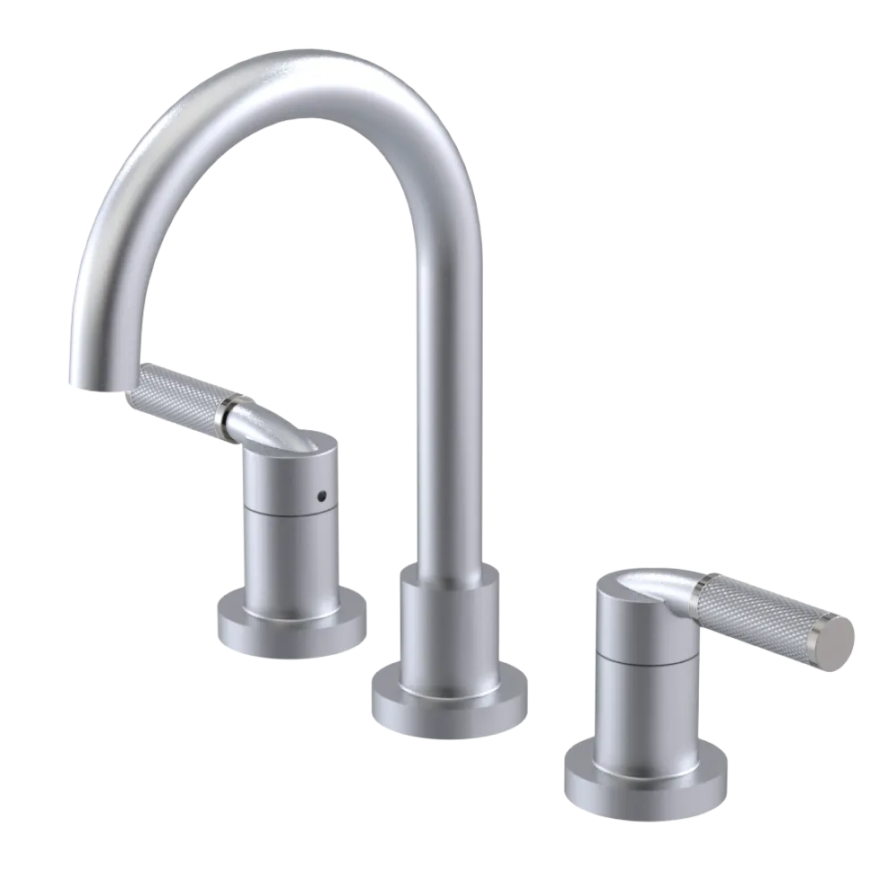 Rubinet Widespread Lav. Set. (less drain) Satin Chrome