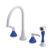 Rubinet Widespread Kitchen Set with Hand Spray White