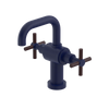 Rubinet Single Hole Dual Handle Lav. Set. (less drain) Midnight Blue