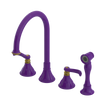 Rubinet Widespread Kitchen Set with Hand Spray Purple Haze
