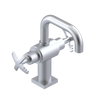 Rubinet Single Hole Dual Handle Lav. Set. with Genesis spout (less drain) Satin Chrome
