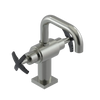 Rubinet Single Hole Dual Handle Lav. Set. with Genesis spout (less drain) Satin Nickel