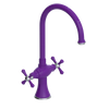 Rubinet Two Handle Single Hole Kitchen Set Purple Haze