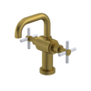 Rubinet Single Hole Dual Handle Lav. Set. (less drain) Antique Brass Matt