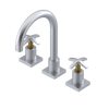 Rubinet Widespread Lav. Set. (less drain) Satin Chrome