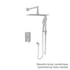 Baril Complete pressure balanced shower kit without handle