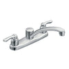 Moen Chateau Chrome Two-Handle Low Arc Kitchen Faucet