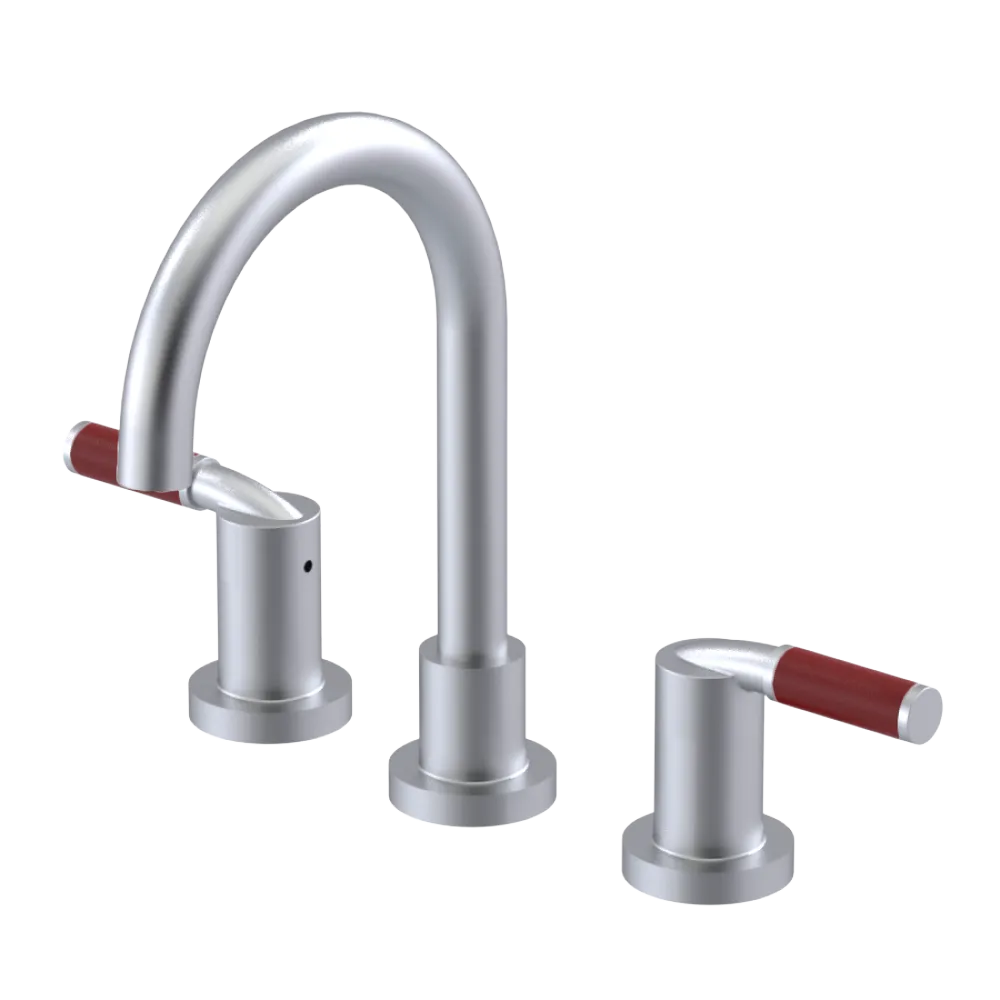 Rubinet Widespread Lav set (less drain) Satin Chrome