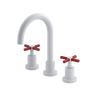 Rubinet Widespread Lav. Set. (less drain) White