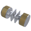 Rubinet Shower Door Knob (set) Satin Chrome